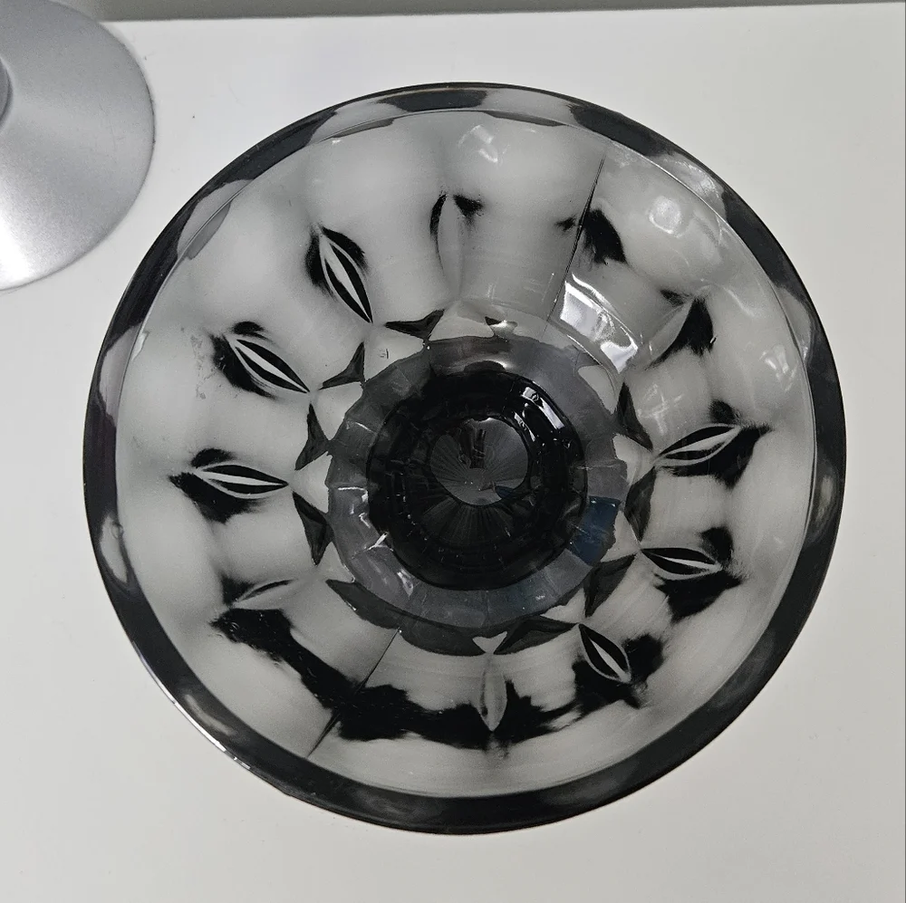 Anchor Hocking Fairfield Smoke Grey Lidded Candy Dish - Picture 3 of 9